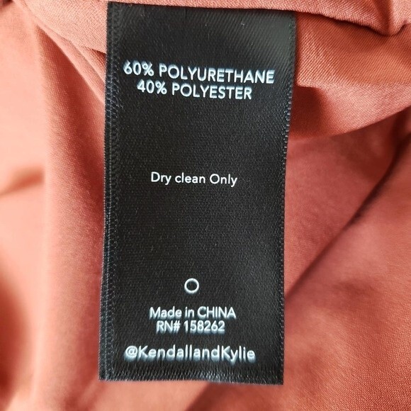 Kendall & Kylie Shired Bust Cup Mini Dress Cognac Faux Leather - NWT - Sz 3x - Picture 14 of 15